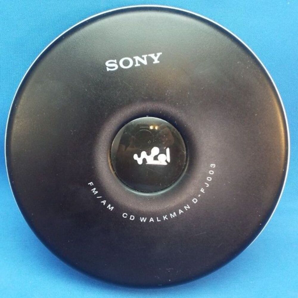 Sony Walkman D-FJ003 Black/White AM/FM CD Tested Works!